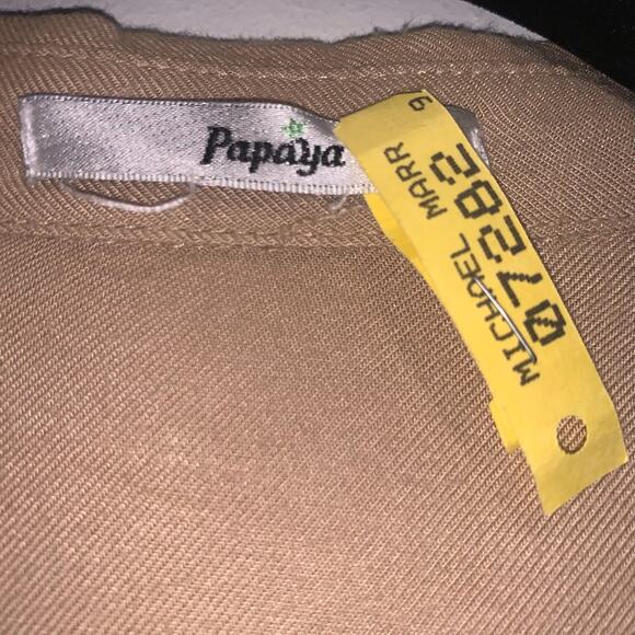 Desert Chic, Soft Utility, Papaya, Khaki, Collared, Button,, M - Picture 3 of 4